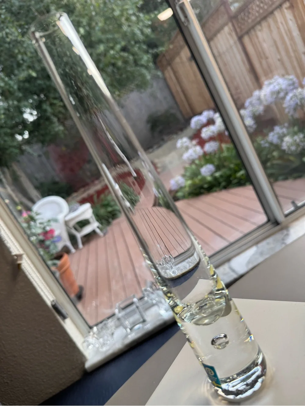Bergdala Sweden Crystal Vase 9” Scandinavian Art Glass Original Label  -mid 70s